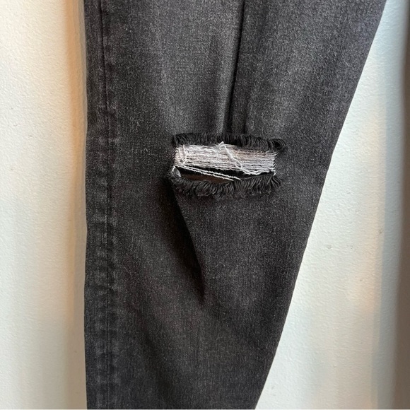 Perfect $128 SPANX ANKLE SKINNY Distressed BLACK pull-on Jeans Jeggings-Sz XL - Picture 4 of 11